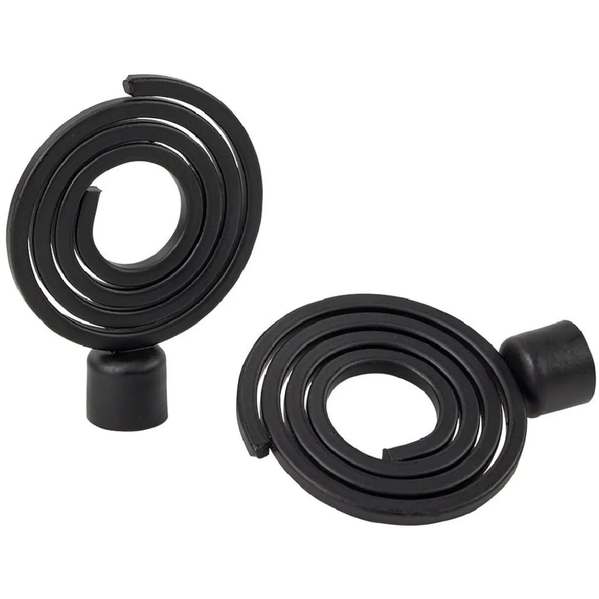 Embout tringle à rideau Ø16 mm métal forme spirale noir mat x2 < Gifi Outlet