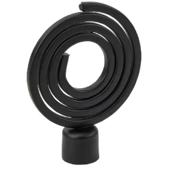 Embout tringle à rideau Ø16 mm métal forme spirale noir mat x2 < Gifi Outlet