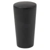 Embout tringle à rideau Ø16 mm métal forme cylindre noir mat x2