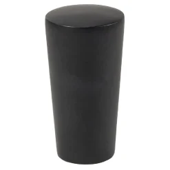 Embout tringle à rideau Ø16 mm métal forme cylindre noir mat x2