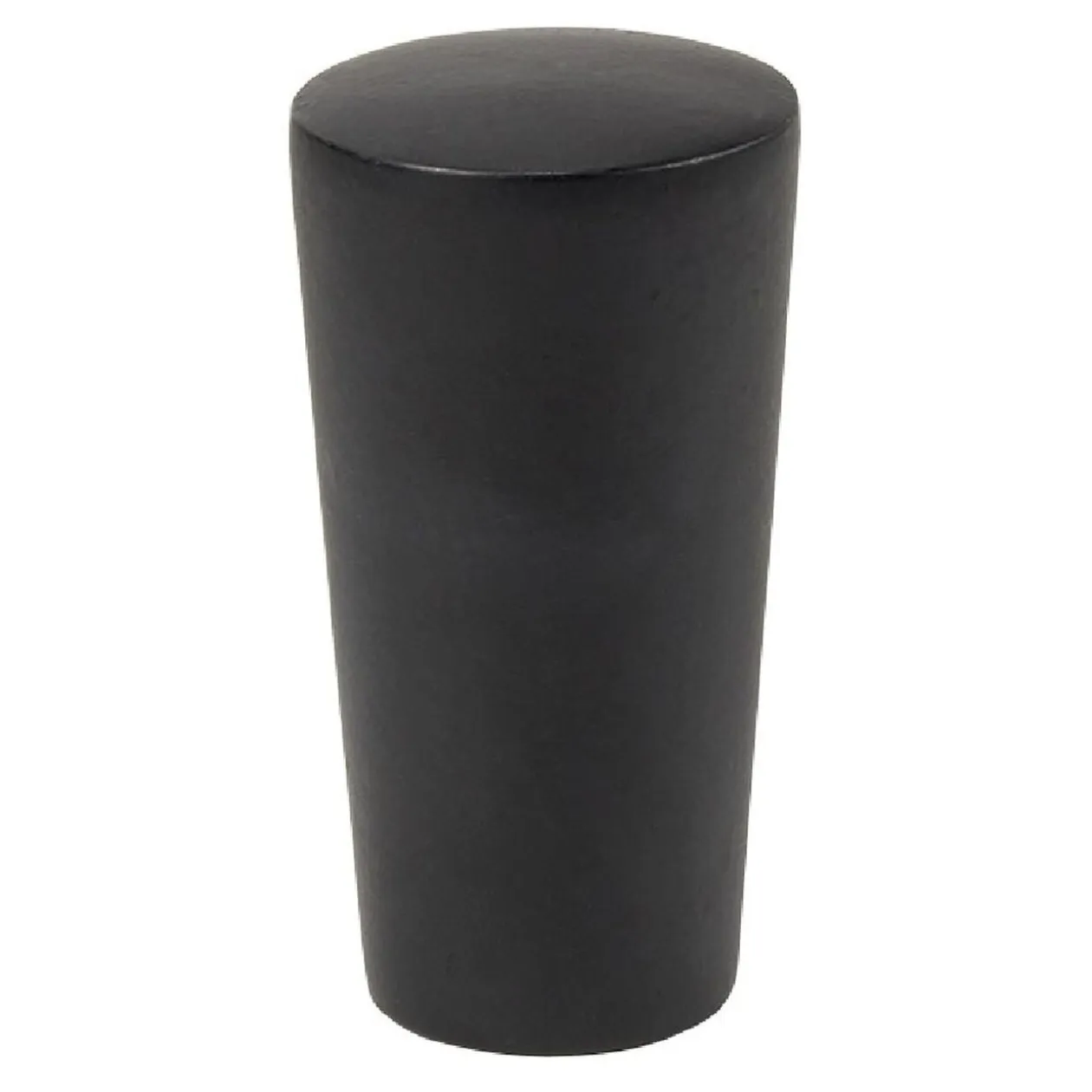 Embout tringle à rideau Ø16 mm métal forme cylindre noir mat x2