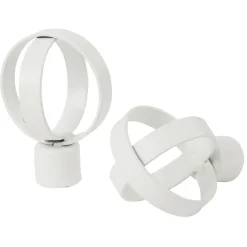 Embout tringle à rideau Ø20mm métal forme anneau blanc mat x2 < Gifi Discount