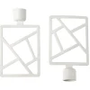 Embout tringle à rideau Ø16 mm métal forme géométrique blanc x2 < Gifi Hot