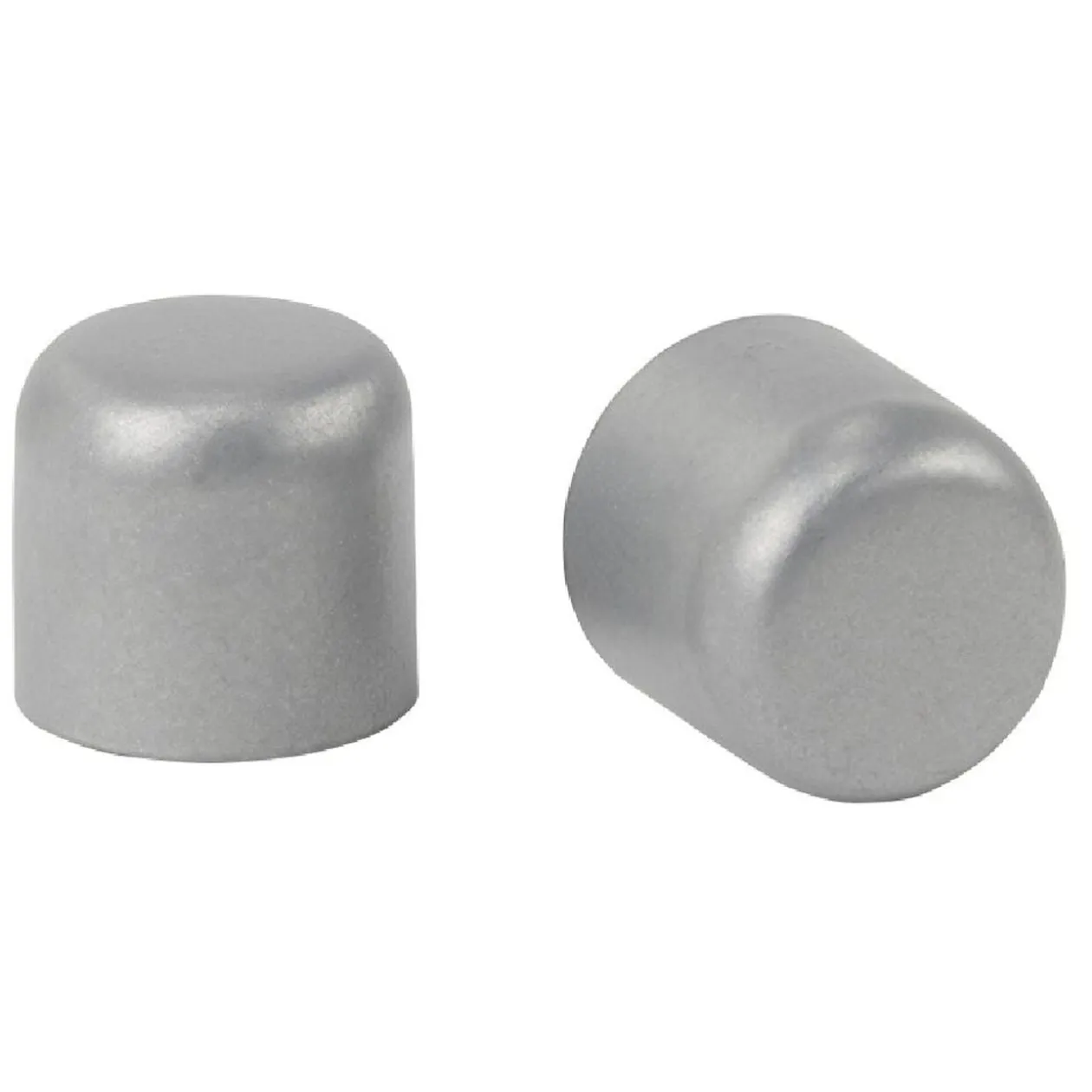 Embout tringle à rideau Ø16 mm métal forme arrondie gris mat x2