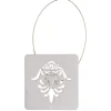 Embrasse aimantée carrée métal gris