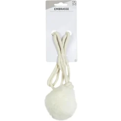 Embrasse corde et pompon effet fourrure