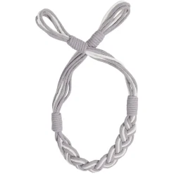 Embrasse corde tressée plate coton blanc gris < Gifi Best