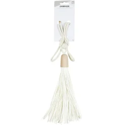 Embrasse coton bois et lien cuir