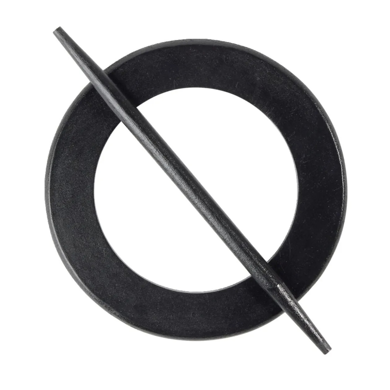 Embrasse pour rideau ronde en bois noir ou blanc Ø14cm (2 modèles)