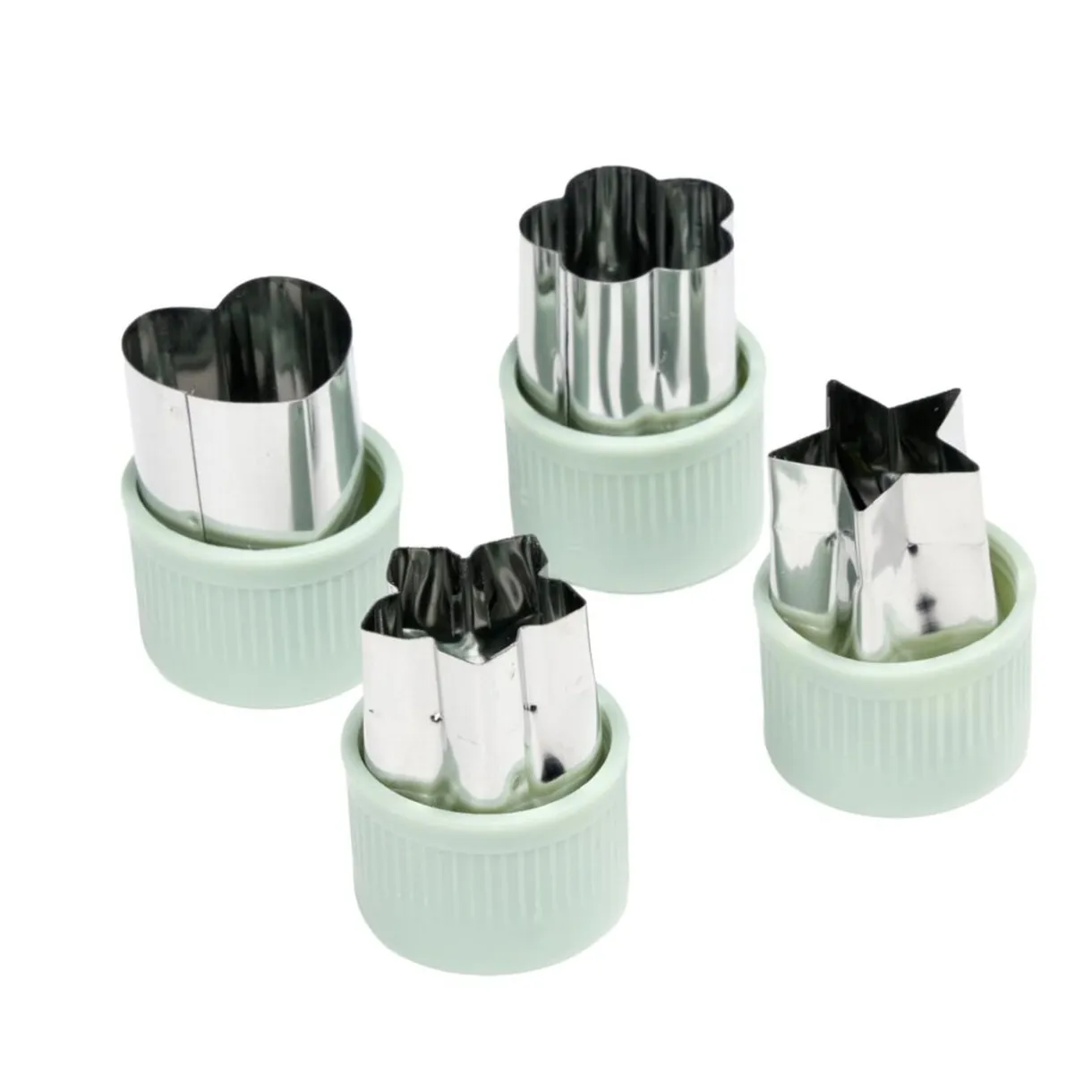 Emporte-pièce coupe-fruit x4 inox et plastique vert < Gifi Sale