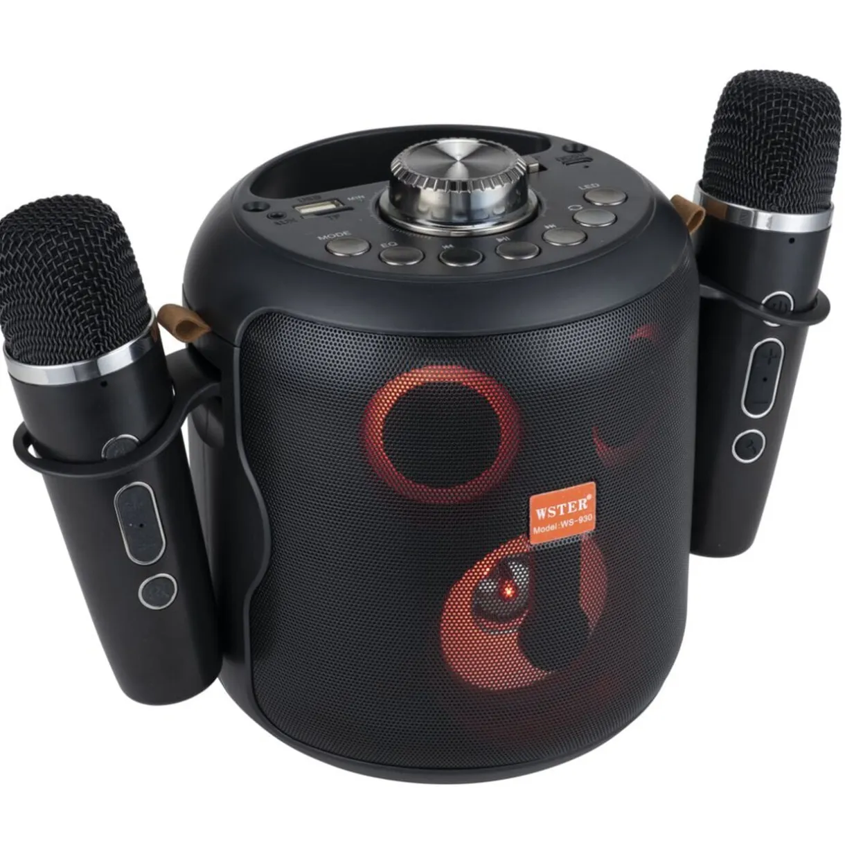 Enceinte karaoké bluetooth avec micro x2 lumineuse Homday H149cm 15W < Gifi Clearance