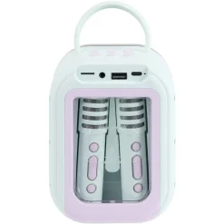 Enceinte karaoké La reine des neiges bluetooth plastique avec 2 micros H22cm