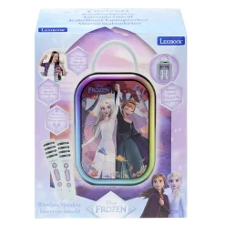 Enceinte karaoké La reine des neiges bluetooth plastique avec 2 micros H22cm