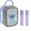 Enceinte karaoké Stitch bluetooth plastique avec 2 micros H22cm