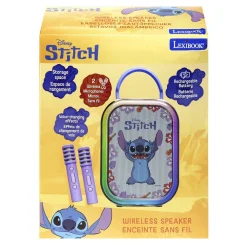 Enceinte karaoké Stitch bluetooth plastique avec 2 micros H22cm