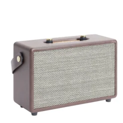 Enceinte rétro bluetooth en bois 20W < Gifi Hot