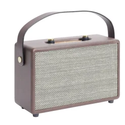 Enceinte rétro bluetooth en bois 20W < Gifi Hot