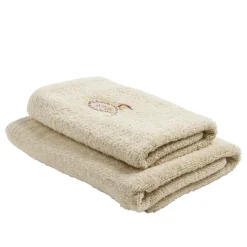 Ensemble de bain coton 2 serviettes 50x80cm et 1 drap de douche 70x130cm < Gifi Outlet