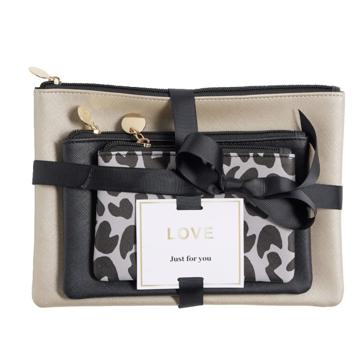 Ensemble de 3 pochettes plates assorties - 2 modèles