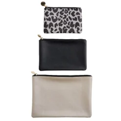 Ensemble de 3 pochettes plates assorties - 2 modèles