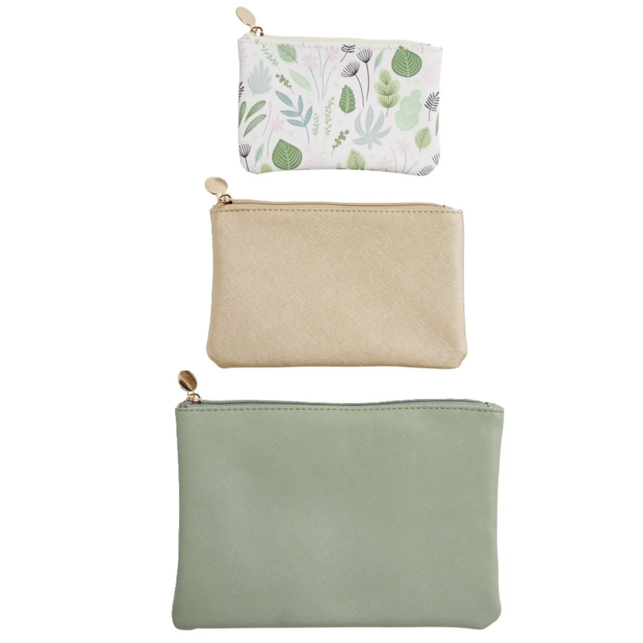 Ensemble de 3 pochettes plates assorties - 2 modèles