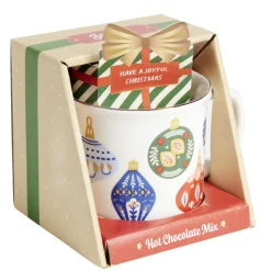 Ensemble mug Noël avec sachet de chocolat chaud