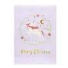 Enveloppe cadeau Noël enfant 6 pochettes 20x28cm licorne ou dinosaure