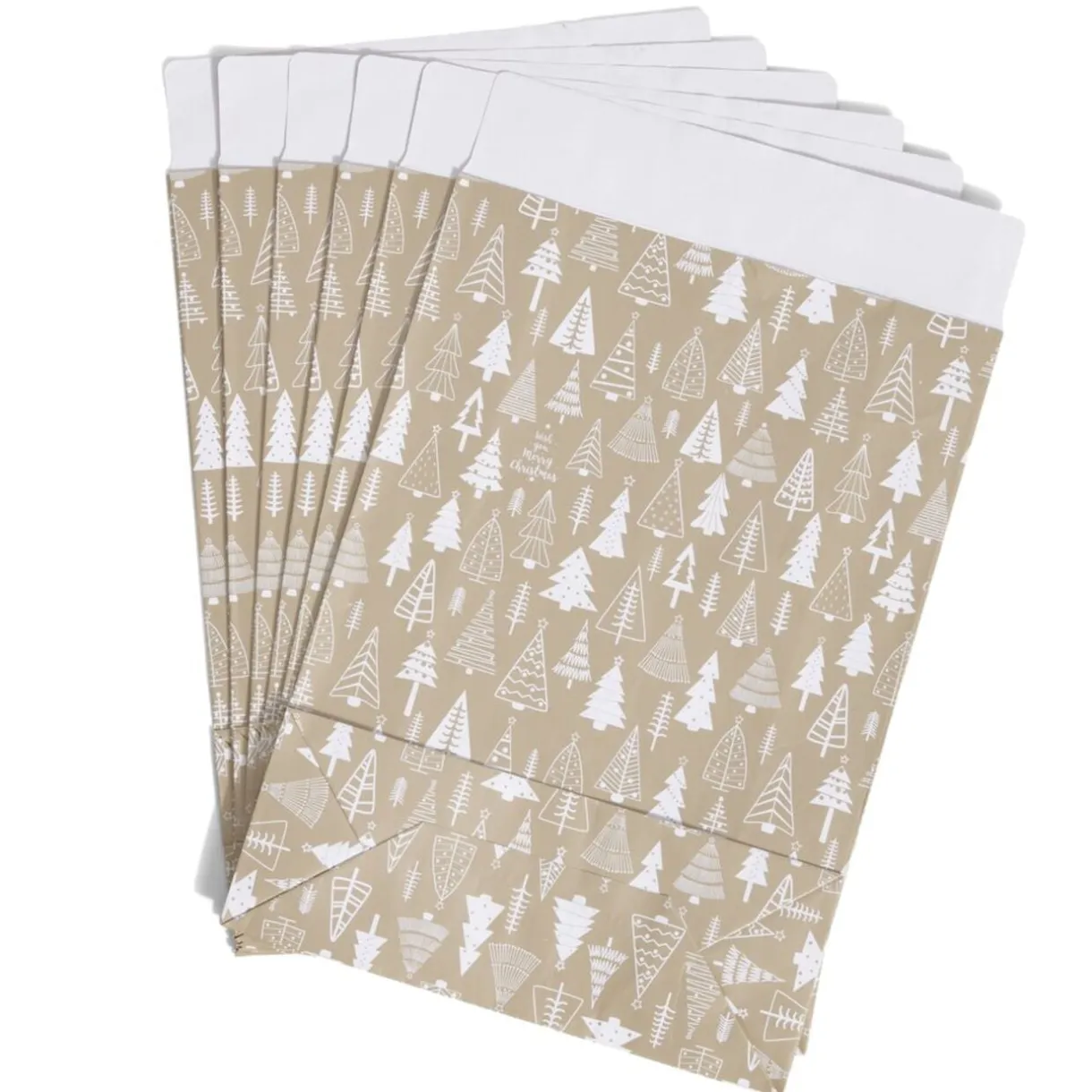 Enveloppe cadeau papier Noël motif sapin x6 - 20x8xH28cm < Gifi