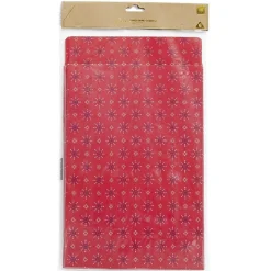 Enveloppe cadeau papier Noël traditionnel rouge x6 - 20x8xH28cm < Gifi New