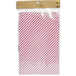 Enveloppe cadeau papier Noël tradition rouge et blanc x6 - 20x8xH28cm