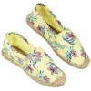 Espadrilles Femme imprimé tropical jaune T36/40