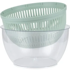 Essoreuse à salade et mandoline 2en1 plastique bleu 7 pièces Ø22,5xH13cm < Gifi Clearance