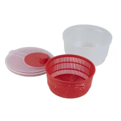 Essoreuse à salade 2,5L plastique rouge Ø20xH14cm < Gifi Online