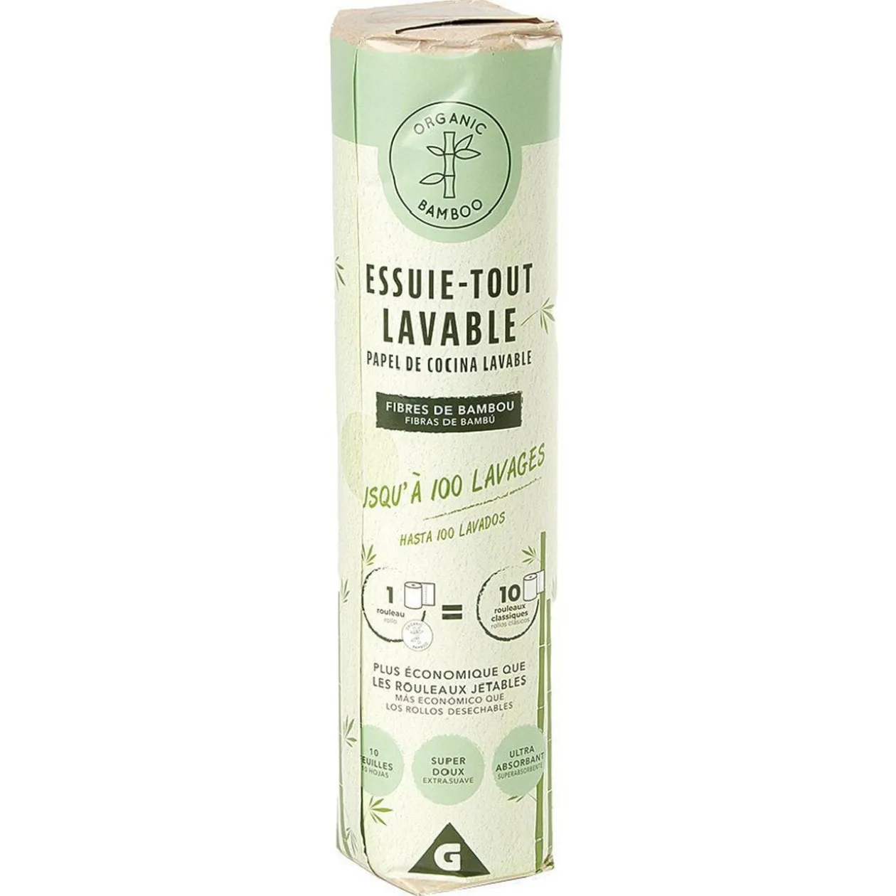 Essuie tout lavable 10 feuilles