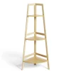 Etagère d'angle bambou 3 niveaux 32xH103x32cm