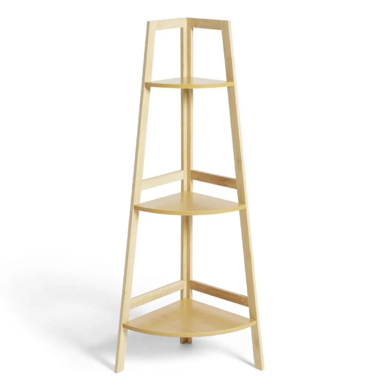 Etagère d'angle bambou 3 niveaux 32xH103x32cm