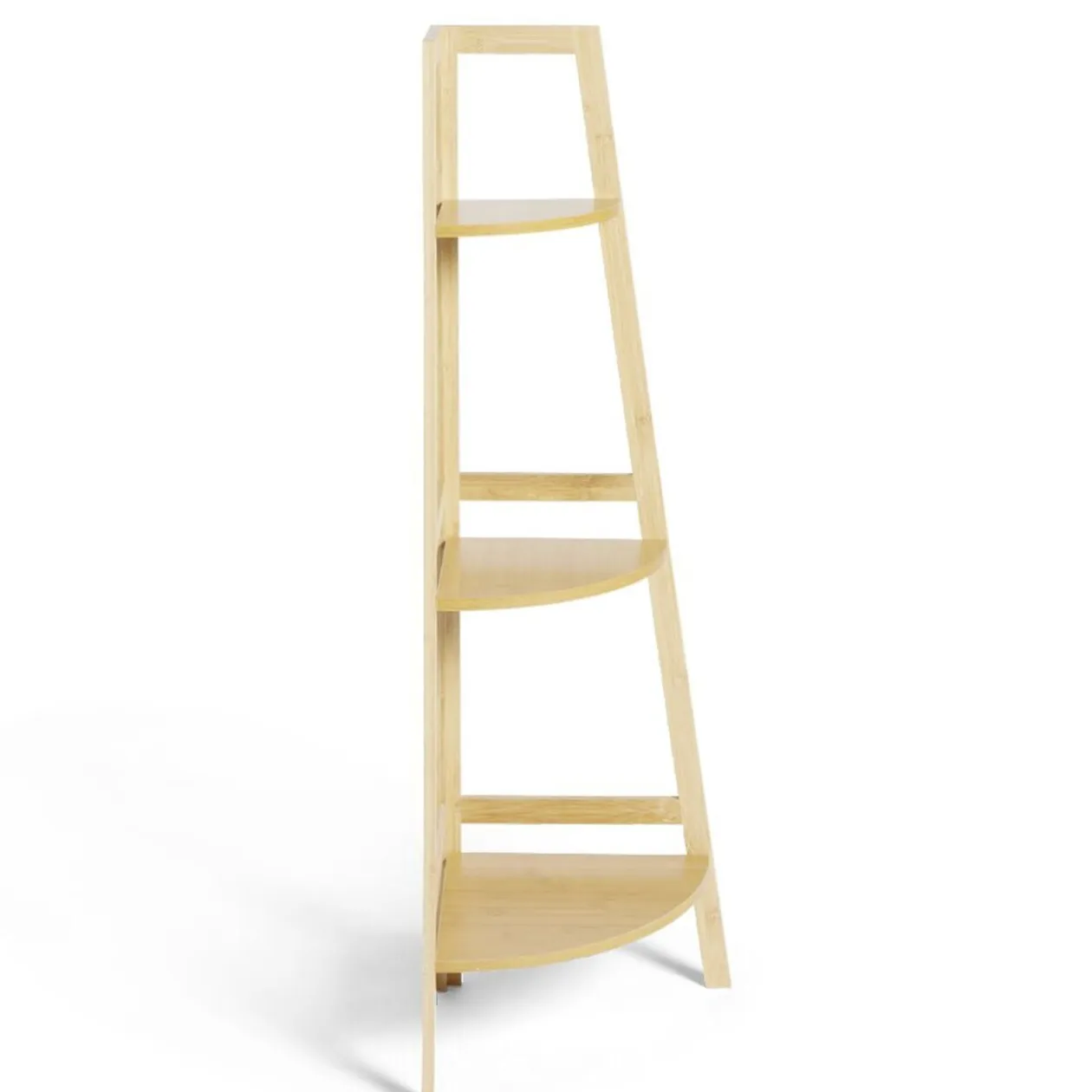 Etagère d'angle bambou 3 niveaux 32xH103x32cm