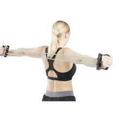 Extenseur fitness avec 3 sangles de musculation L76cm