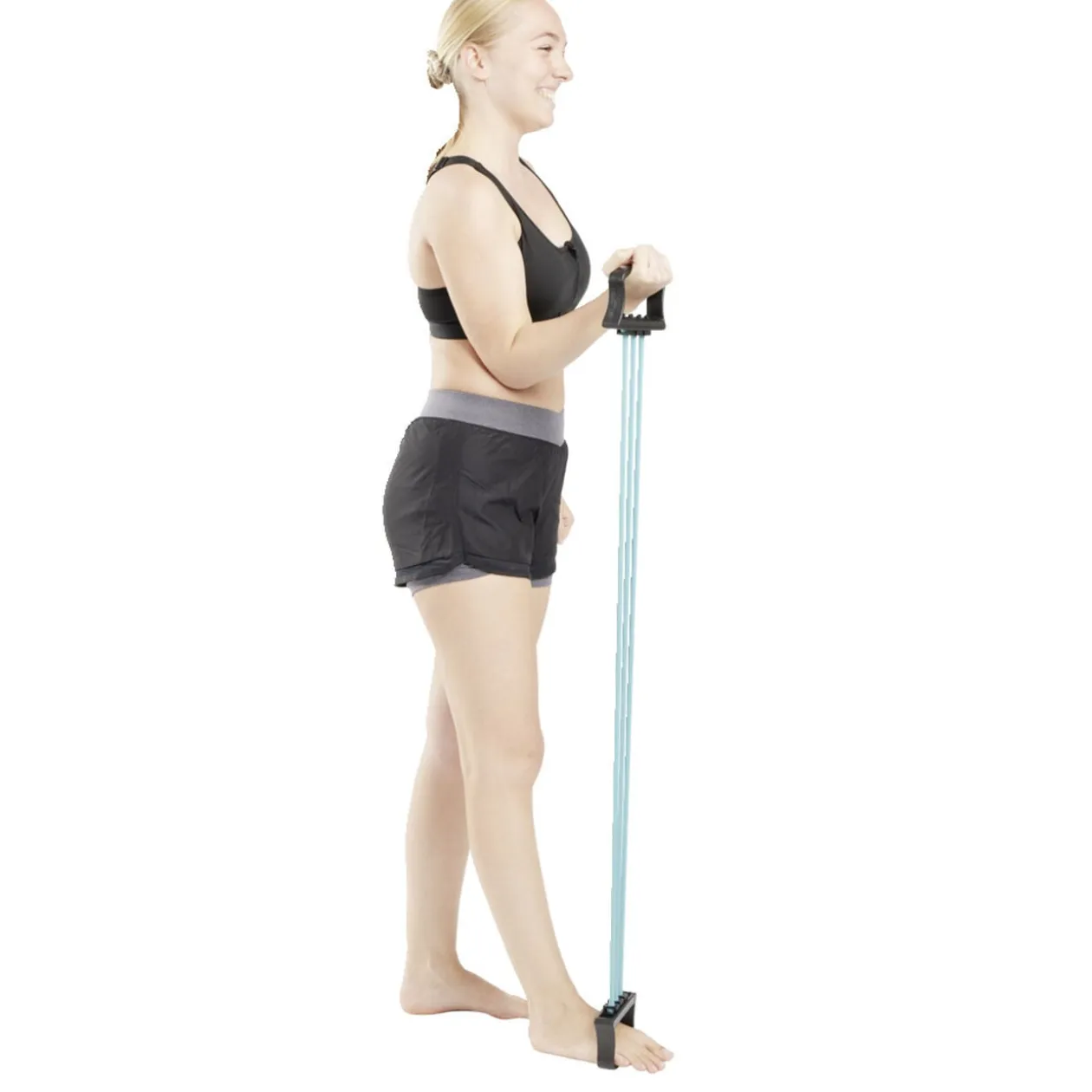 Extenseur fitness avec 3 sangles de musculation L76cm