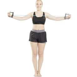 Extenseur fitness avec 3 sangles de musculation L76cm