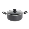 Faitout tous feux sauf induction aluminium noir Ø24cm
