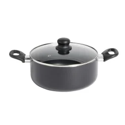 Faitout tous feux sauf induction aluminium noir Ø24cm