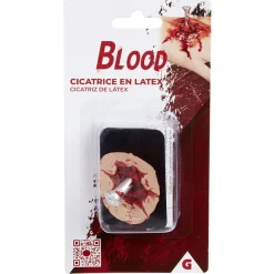 Fausse cicatrice Halloween en latex L19xl10cm < Gifi Discount