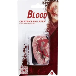 Fausse cicatrice Halloween en latex L19xl10cm < Gifi Discount