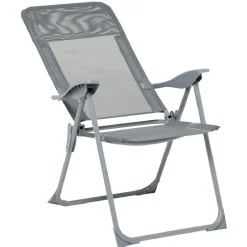 Fauteuil de camping 5 positions gris