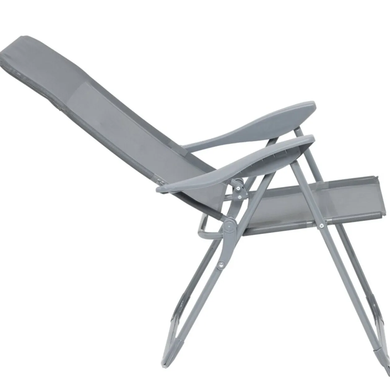 Fauteuil de camping 5 positions gris