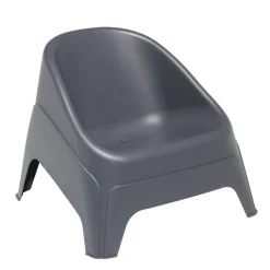Fauteuil de jardin Neo plastique gris anthracite 76,5xP79,5xH57,5cm < Gifi Best
