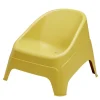 Fauteuil de jardin Néo monobloc plastique jaune ocre 79,5x76,5xH57,5cm