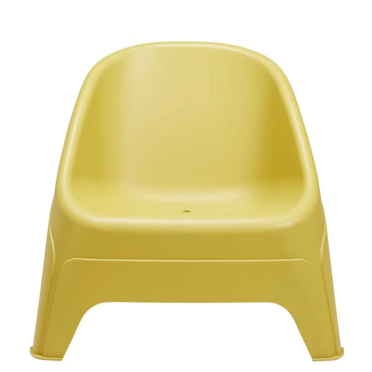 Fauteuil de jardin Néo monobloc plastique jaune ocre 79,5x76,5xH57,5cm