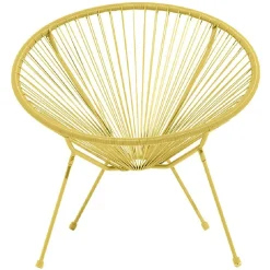 Fauteuil de jardin Urban filaire jaune 85x72xH83cm < Gifi